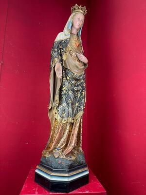 St. Mary  style Gothic - Style en Plaster polychrome / Stones, Belgium  19 th century ( Anno 1885 )