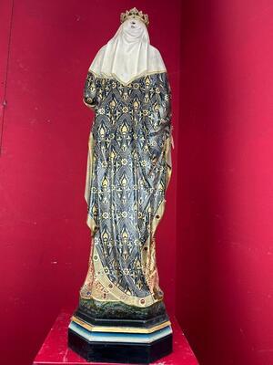 St. Mary  style Gothic - Style en Plaster polychrome / Stones, Belgium  19 th century ( Anno 1885 )