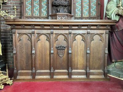 St. Mary Altar style Gothic - Style en Oak wood, Belgium 19 th century ( Anno 1870 )