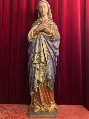 St. Mary Mater Dolorosa  style Gothic - style en Plaster polychrome, Belgium  19 th century ( Anno 1890 )