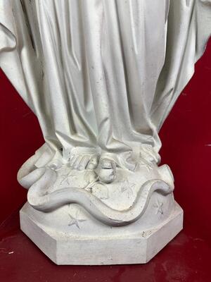 St. Mary Statue style Gothic - Style en Terra - Cotta , France 19 th century ( Anno 1885 )