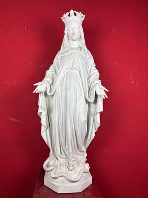 St. Mary Statue style Gothic - Style en Terra - Cotta , France 19 th century ( Anno 1885 )