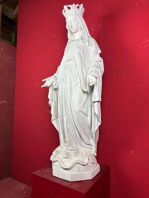 St. Mary Statue style Gothic - Style en Terra - Cotta , France 19 th century ( Anno 1885 )