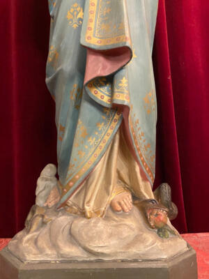 St. Mary With Child  style Gothic - style en Plaster, Belgium  19 th century ( Anno 1890 )