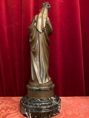 St. Mary With Child Signed: Desclee Freres style Gothic - style en Bronze / Marble, Flemish - Belgium 19 th century