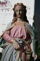 St. Philomena Statue style Gothic - style en Terra-Cotta polychrome, France 19th century ( anno 1870 )