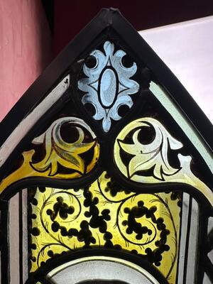 Stained Glass Window style Gothic - Style en Glass, 19 th century