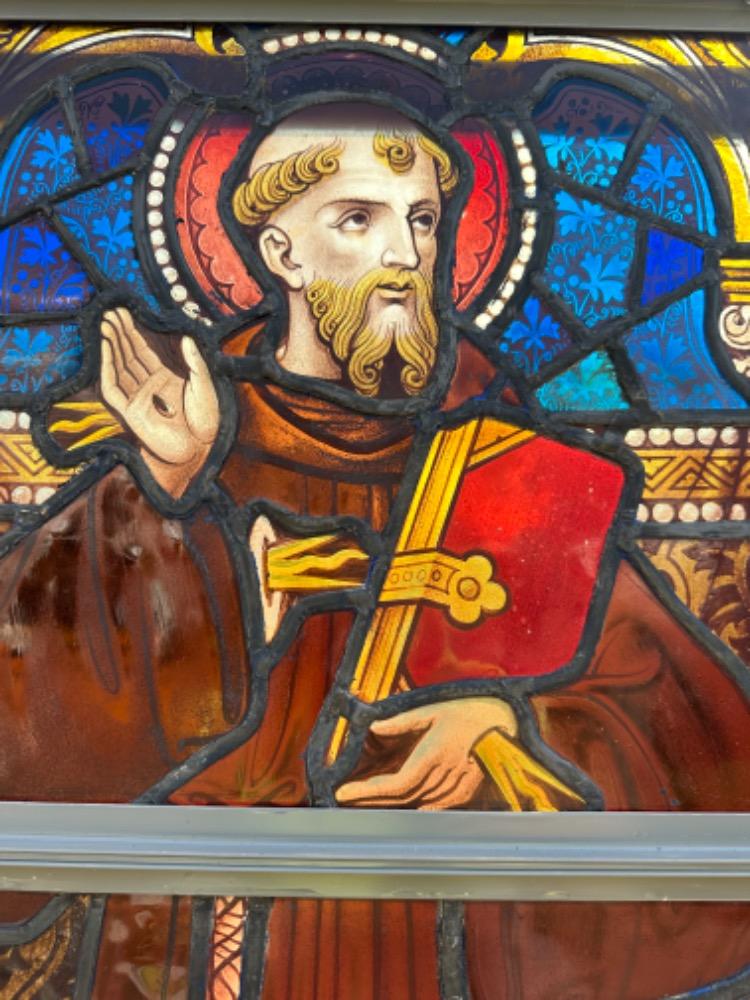 1 Gothic - Style Stained Glass Window : St. Francis