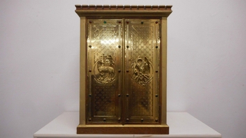 Tabernacle. style Gothic - style en Brass / Bronze, Belgium 19th century