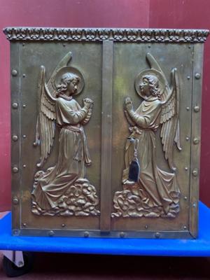 Tabernacle - Safe With Original Key style Gothic - Style en Cast - Iron / Brass - Bronze, France 19 th century
