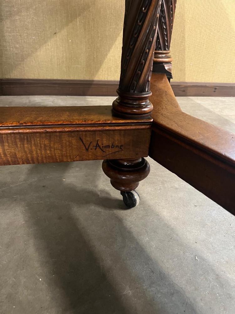 1 Gothic - Style Table Signed: V. Aimone