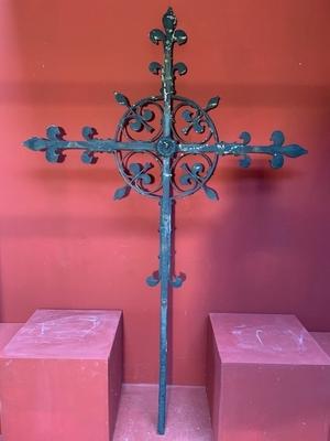 Tower - Cross style Gothic - style en Hand forged - iron , France 19th century