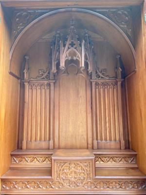 Very Rare Cabinet - Altar  style Gothic - style en Walnut wood , Barcelona - Spain 19 th century