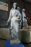 H.Heart Statue en CAST IRON, France 19th century