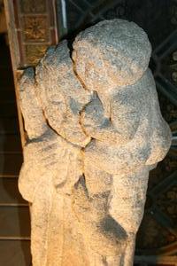 Hand-Carved Full Granite Statue Of St. Christopher  SOURCE: CHURCH-PORTAL IN SPAIN