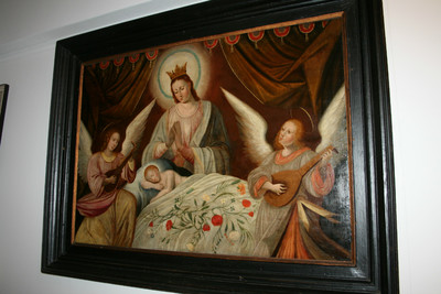 High Quality Painting , Oil On Panel , “Nativity” , Framed , en Painted on Panel ,  FLEMISH / SOUTHERN NETHERLANDS 17 th century ( Anno About 1645 )