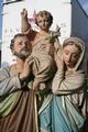 Holy Family  en Terra-Cotta polychrome, France 19th century