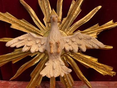 Holy Spirit As A Dove  en Fully Hand - Carved Wood Polychrome, Southern Germany 20th century