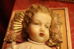 Imagination  Of Jesus As  “Fatchenkind”  en fully hand-made wax, Southern Germany 19th century