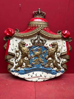 Large Coat Of Arms  en Iron, Nehterlands 19 th century