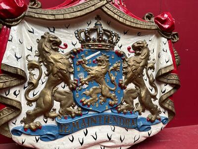 Large Coat Of Arms  en Iron, Nehterlands 19 th century