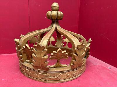 Large Crown en Wood, 20 th century