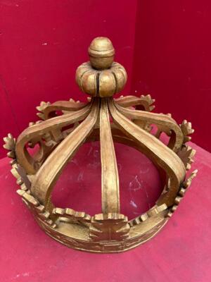 Large Crown en Wood, 20 th century