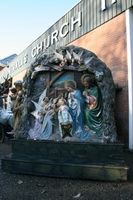 Large Nativity  en PLASTER, BELGIUM 19TH CENTURY