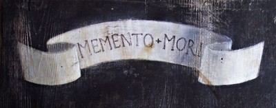 Memento Mori  en Oil Painted on Panel, Italy  20 th century