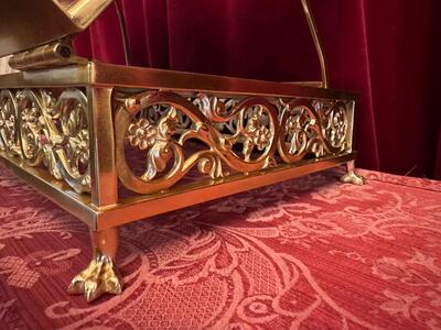 Missal Stand Adustable en Brass / Bronze / Polished and Varnished, Belgium  19 th century