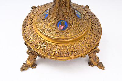 Monstrance  en Brass / Bronze / Gilt / Enamel / Glass , France 19 th century