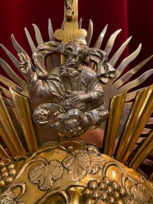 Monstrance en Brass / Bronze / Polished and Varnished, Belgium  19 th century