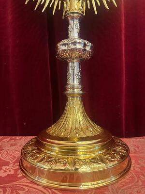 1  Monstrance With Orignal Full Silver Lunula & Case