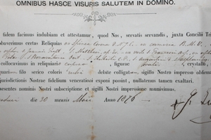 Multi Reliquary With Orginal Document Belgium 19th century