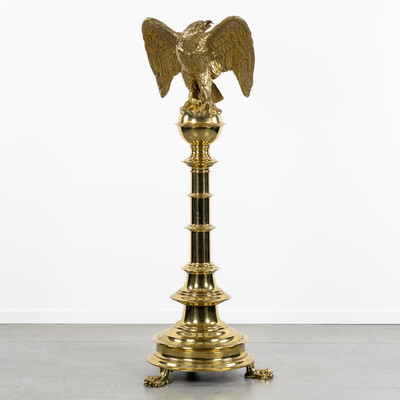 Eagle Lectern Inscription : 'To The Glory Of God. Presented By The Members Of St. Mary'S Men'S And Woman'S Bible Classes, Easter 1905.' style Neo Classicistic en Bronze, England 19 th century Donated : 1905