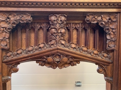 Upper Part For Altar style NEO-CLASSICISTIC en Oak wood, Belgium 19th century