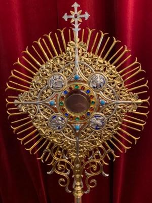 1 neo classicistical Monstrance  Including Full Silver Lunula