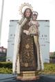 Our Lady Of Carmel / Stake-Madonna  en ORIGINAL HAND-EMBROIDERED DRESS-BROCADE, Spain 19th century