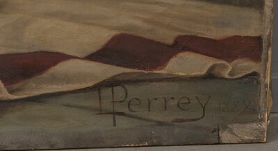 Painting Louis Justin Maurice Perrey (1856-1904) Expected !
