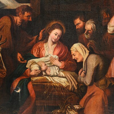 1  Painting  'The Adoration Of The Shepherds', Follower Of Pieter Paul Rubens (1577–1640)