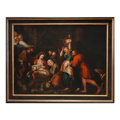 1  Painting  'The Adoration Of The Shepherds', Follower Of Pieter Paul Rubens (1577–1640)