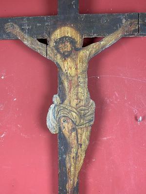 Passion - Cross en Wood Hand - Painted, Hungary 17 th century