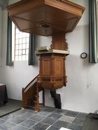Pulpit  en wood polychrome, Dutch 18 th century