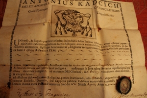 Relic Ex Oss. St. Foelicis Genua Italy 1730
