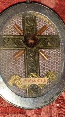 Relic Of The True Cross en Silver / Glass, Belgium 18 th century