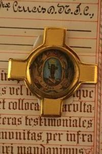 Relic True Cross With Certificate Belgium 19th century