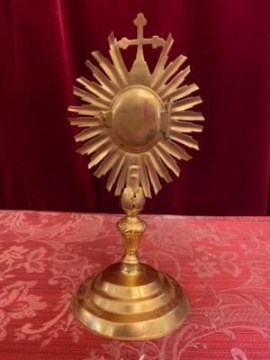 Relicuary - Relic Ex Ossibus St. Aloysius  en Brass / Glass , Italy 18th century