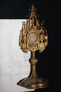 Reliquary en Brass / Bronze, Belgium 19th century