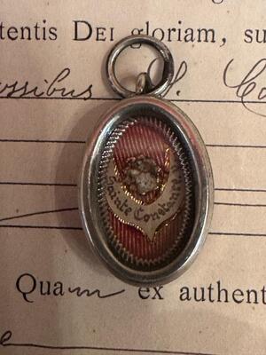 1  Reliquary - First Class Relic Ex Ossibus St. Constansia With Original Document