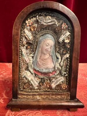 Reliquary - Relic  en Wood / Glass, Southern Germany 19 th century